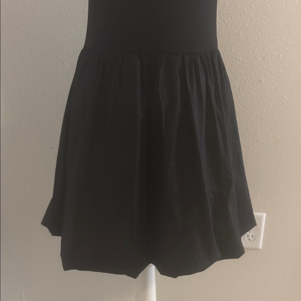 Leith Black Fit and Flare Dress Size M Sleeveless Minimalist Skater Dress - Picture 7 of 12